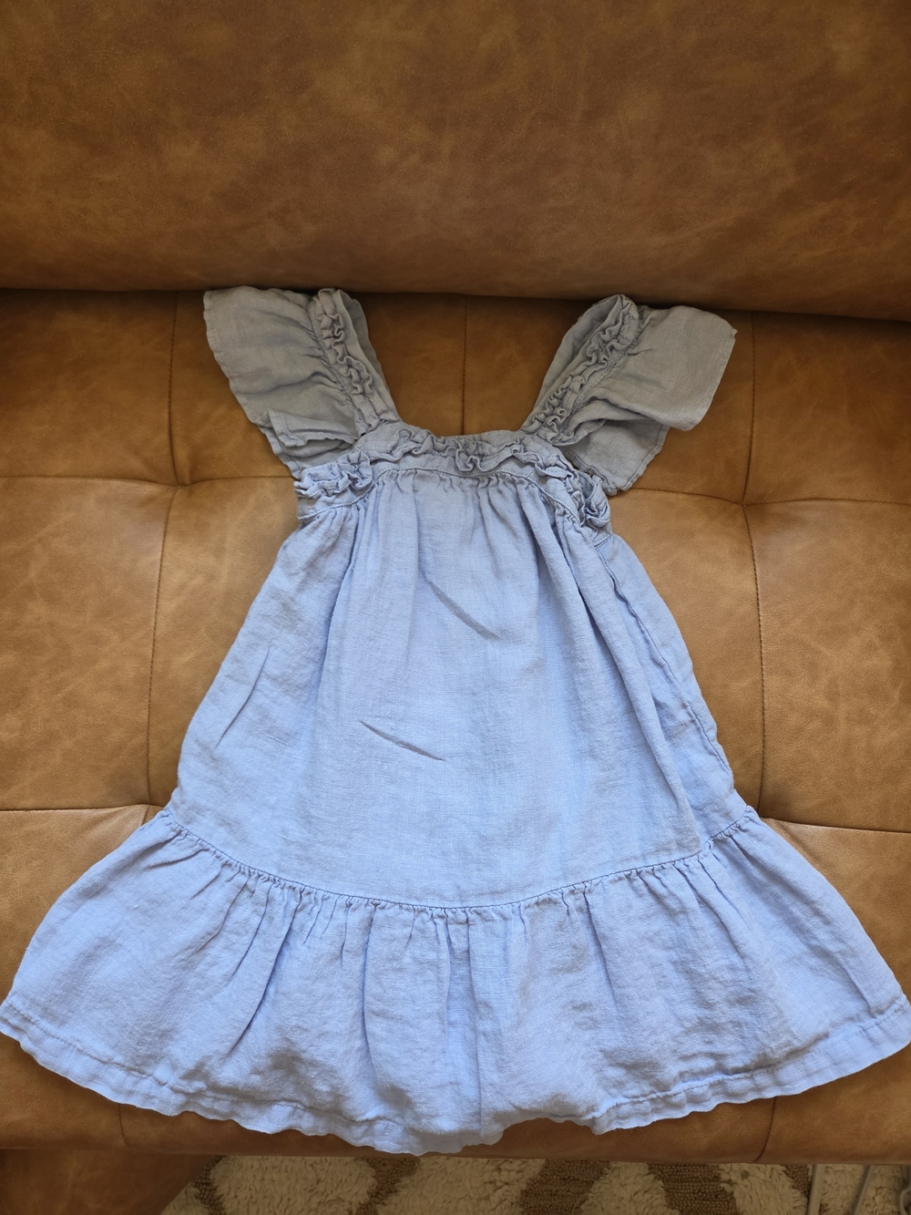 Zara Light Blue Ruffle Strap Sundress - Picture 2 of 6